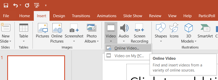 put video in a powerpoint for mac?